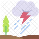 Tormenta Tiempo Rayo Icono