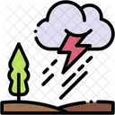 Tormenta Tiempo Rayo Icono