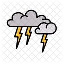 Tormenta Electrica Tormenta Lluvia Icono