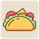 Tortilla Burrito Pita Sandwich Icono