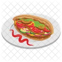 Tacos Tortilla Sandwich Mexican Dish Icon