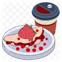 Tortilla Desert Wrap Berries Jam Icon