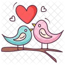 Pajaros Del Amor Palomas Aves Icono