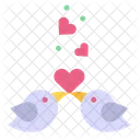 Pajaros Del Amor Corazon Romantico Icono