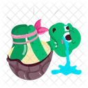 Dessin Anime De Tortue Autocollants De Tortue Dessin Anime De Tortue Icône