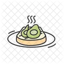 Tostada de aguacate  Icono