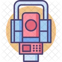 Totalstation Totalstationsvermessung Vermessungsmaschine Symbol
