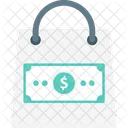 Tote Bag Cash Dollar Icon