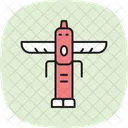 Totempole Pole Sculpture Icon