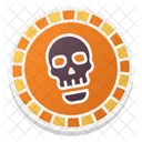 Munze Pirat Totenkopf Icon