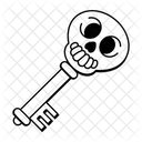 Totenkopf Schlussel Skelett Mystisch Symbol