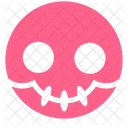 Rosa Totenkopf Smiley Symbol