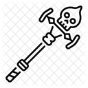 Totenkopf Zauberstab  Symbol