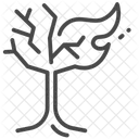 Toter Baum brennt  Symbol