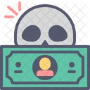 Toter Dollar Dollar Schadel Symbol