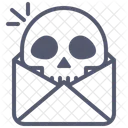 Toter Umschlag Totenkopf Post Symbol