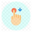 Touch Down Finger Icon