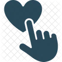 Touch Heart Heart Sign Favorite Sign Icon