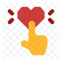Hand Click Love Icon