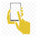 Smartphone Touching Hand Icon
