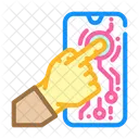 Touchscreen Hand Interaction Icon