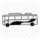 Half Tone Travel Bus Illustration Tour Bus Coach Icon