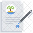 Island Palm Tree Document Icon