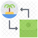 Island Palm Tree Exchange Icon