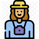 Tourist Backpacker Luggage Icon