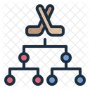 Tournament Tree Hockey Sport Icon