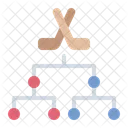 Tournament Tree Hockey Sport Icon