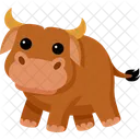 Touro Animal Preto Ícone