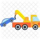 Tow Truck Transport Dump Icon
