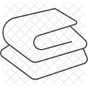タオルの細い線のアイコン アイコン