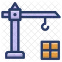 Tower Crane Material Lifter Crane Machine Icon