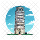Tower Of Pisa Italy Landmark Icon