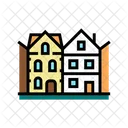 Townhome House Color Icon