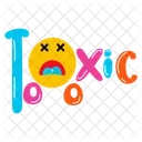 Toxic Emoji Toxic Word Toxic Icon