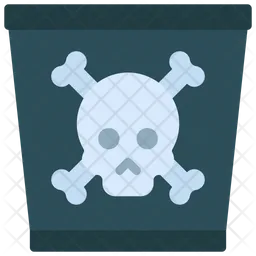 Toxic Waste Bin  Icon