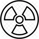 Toxico Radiactividad Nuclear Icono
