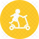 Toy on scooter  Icon