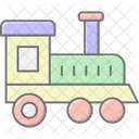 Toy Train Lineal Color Icon Icon