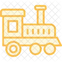 Toy Train Duotone Line Icon Icon