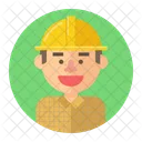 Trabajador Avatar Construccion Icono