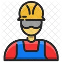 Trabajador Casco Avatar Icono