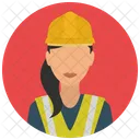 Construccion Trabajador Mujer Icono