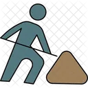 Trabajador de la construcción de carreteras  Icono