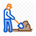 Trabajador de excavación  Icono