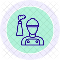 Trabajador en fabrica  Icono
