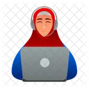 Trabajador Musulman Musulman Hijab Icon